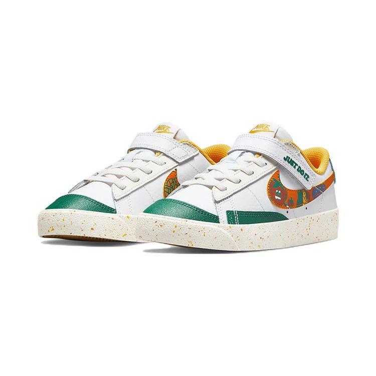 Nike Blazer Low 77 PS Fruity Graphics Kids Sneakers White Sail Malachite DQ5089-181