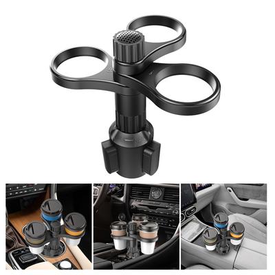 3 In 1 Car Cup Mount Holder 360 Degree Rotating Expander Adapter Insert Cup Holder Adjustable Beverage Support Holder