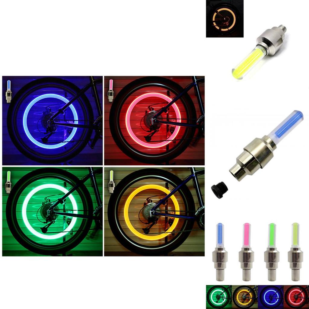 Valve Light Bicycle Plastic Material Red Blue Green Yellow Flicker Vibration