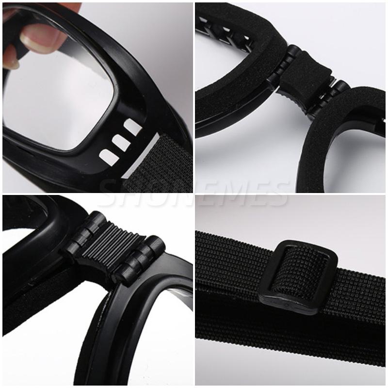 Mist Stof Spatwaterdicht Beschermende Bril Opvouwbaar Oogmasker Sport Motorfiets Ski Verstelbare Bril voor Mannen Vrouwen