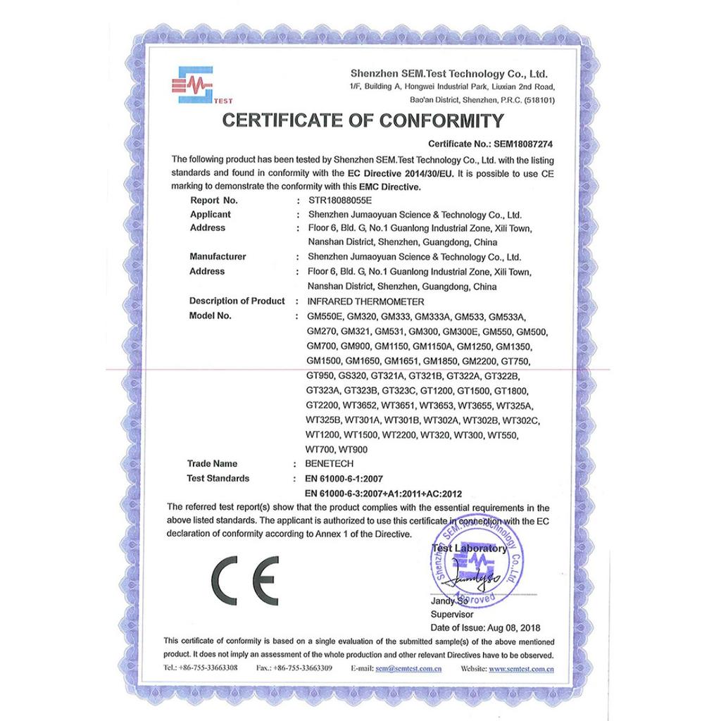 Digital Laser Infrared Thermometer, Pyrometer (-50 °C To 550 °C) with LCD Lighting