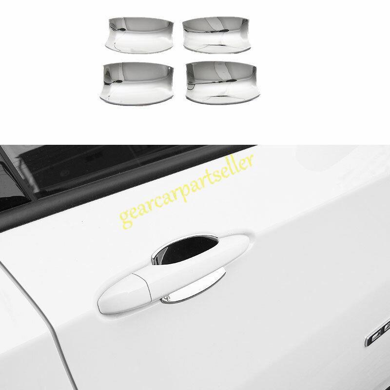 For Jeep Compass 17-2021 Bright Chrome Exterior Side Door Bowl Cover Trim 4PCS