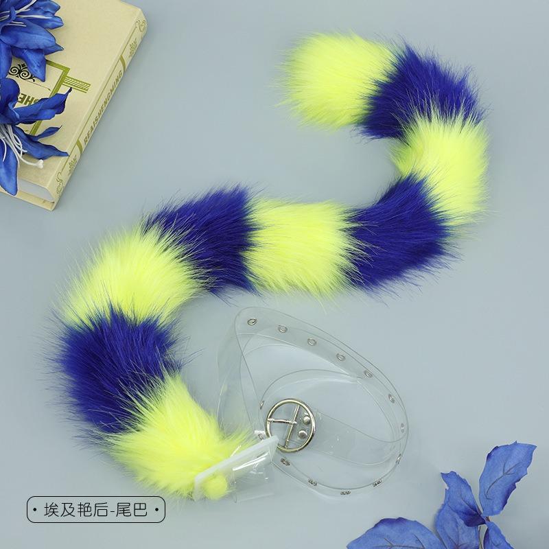 Anime simulation cat animal ear headgear beast tail cos props Animal Crossing cat ears headband cat tail accessories