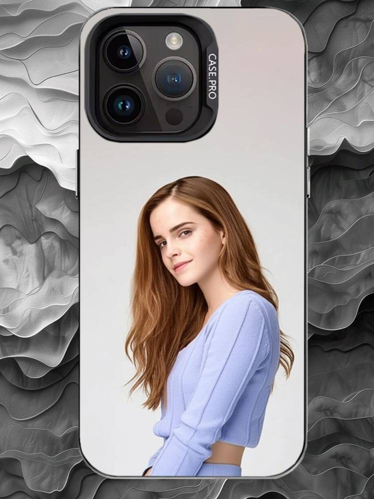 E-Emma Watson Phone Case For iPhone 17 16 15 14 13 12 11 Pro Max Plus Silver Matte Black Cover