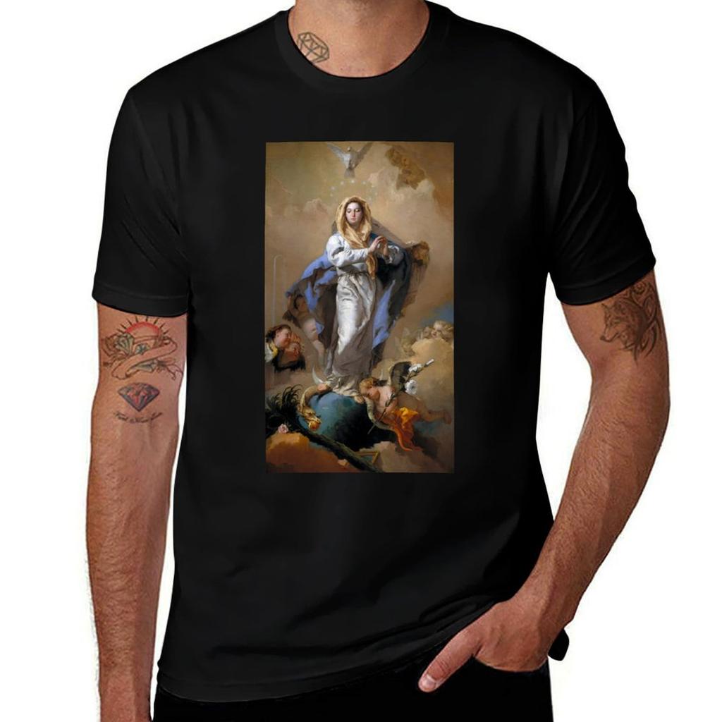 The Immaculate Conception By Giovanni Battista Tiepolo Tshirt Plus Size Basic Short Sleeve Top