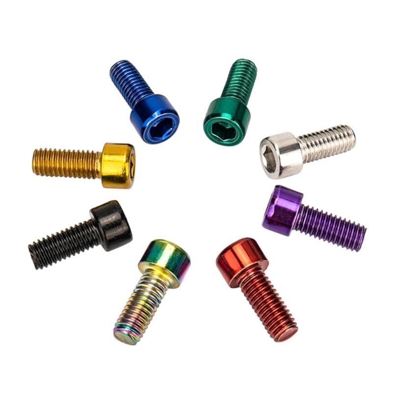 4Pcs 5x12mm Bike Water Bottle Cage Bolts Hexagons Socket Head Bolts Stainless Steels Screws Mountain Bike Accessories