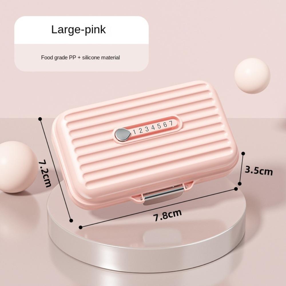 

Портативный еженедельный органайзер для таблеток Мини дорожный органайзер для таблеток Новый 7-секционный контейнер для витаминов Large розовый