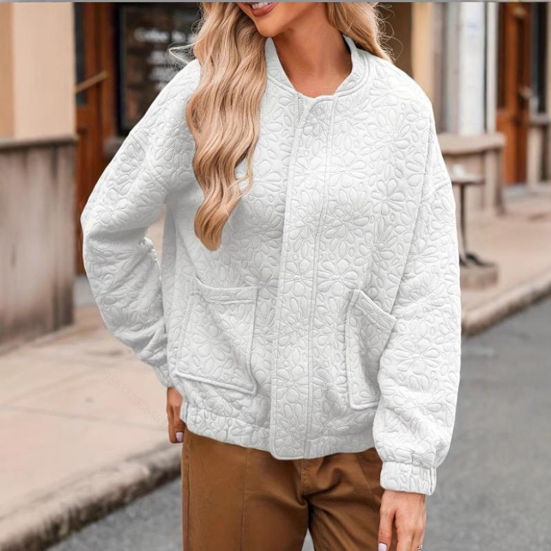 

Женская текстурированная куртка с деталями на пуговицах, в стиле кардигана оверсайз, с длинными рукавами и большими карманами, повседневная верхняя одежда с открытой передней частью S