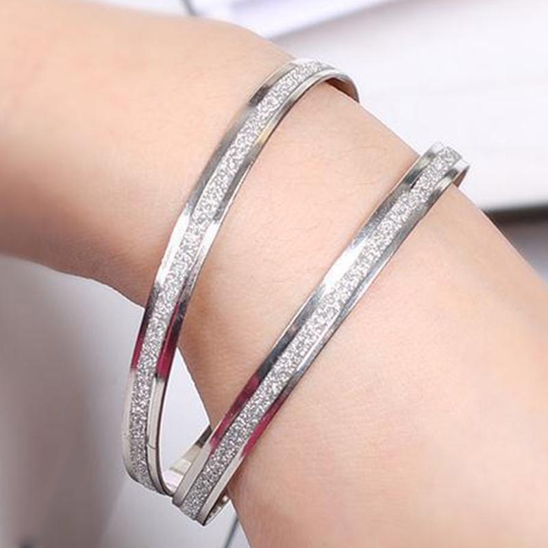Luxury Round Bracelet For Women Frosted Women Bracelet Double Line Bracelet Jewelry