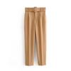 European & American Slim-Fit Straight-Leg Nine-Point Pants with Elastic Waistband