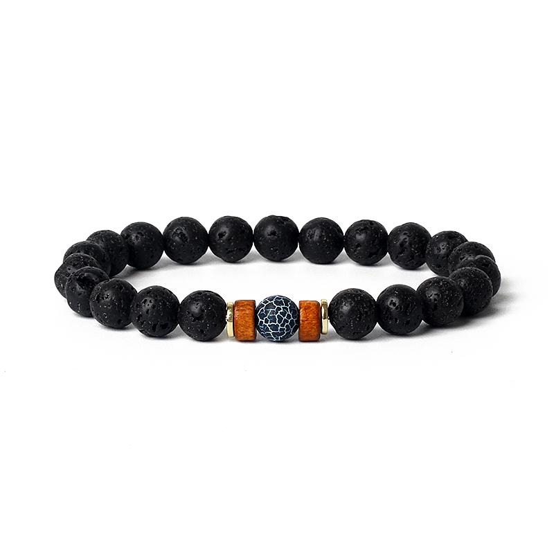 Lava Onyx Dzi Tibetan Buddha Bracelets Men Volcanic Stone Chakra Beads Diffuser Bracelet Women Vintage Meditation Amulet Jewelry