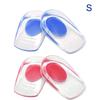 2 Pairs Silicone Half Heel Pad Transparent Insole Half Pad Increased Shoe Mat