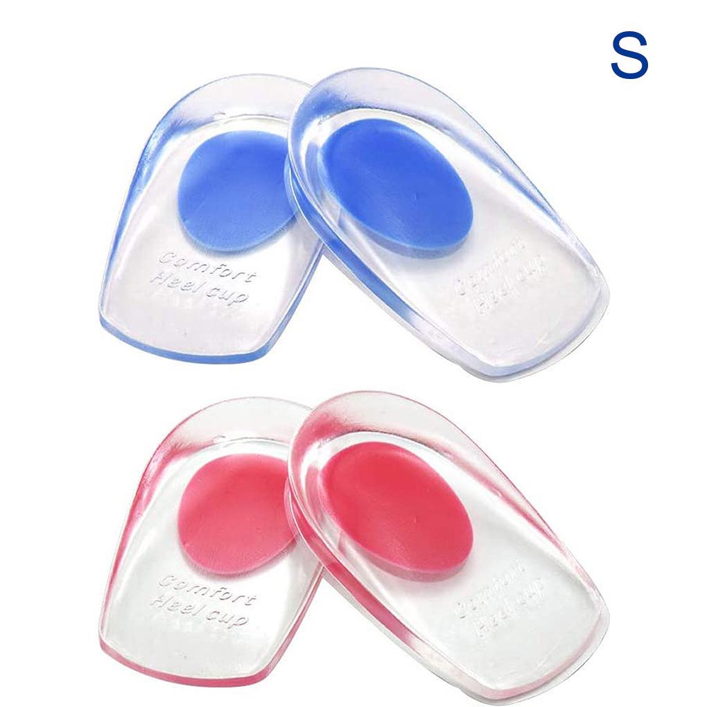 2 Pairs Silicone Half Heel Pad Transparent Insole Half Pad Increased Shoe Mat