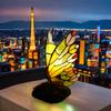Tiffany Butterfly Modern Desk Lamp Resin Base E14LED Base Bedroom Bedside Lamp for Children's Eye Protection Table Lamp