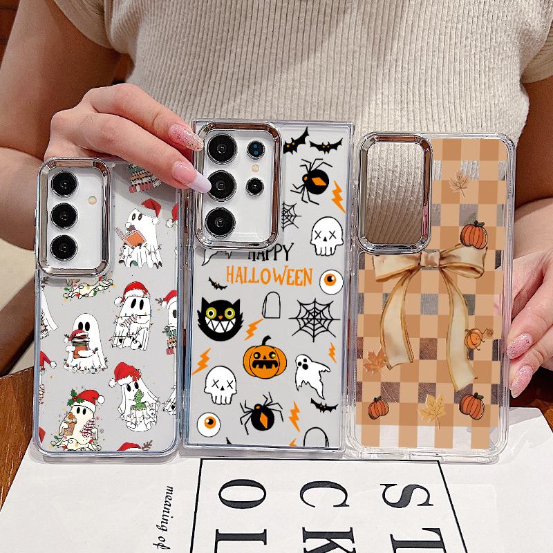 Christmas Ghost Halloween Case For Samsung Galaxy S26 S25 Ultra S24 S23 S22 Plus S21 A16 A17 A26 A36 A37 A54 A55 A56 A57 5G Clear Soft Cover