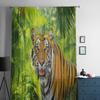 Tiger In A Rainforest Sheer Window Curtains For Living Room Bedroom Modern Voile Tulle Curtains Fabric Drapes For Kitchen
