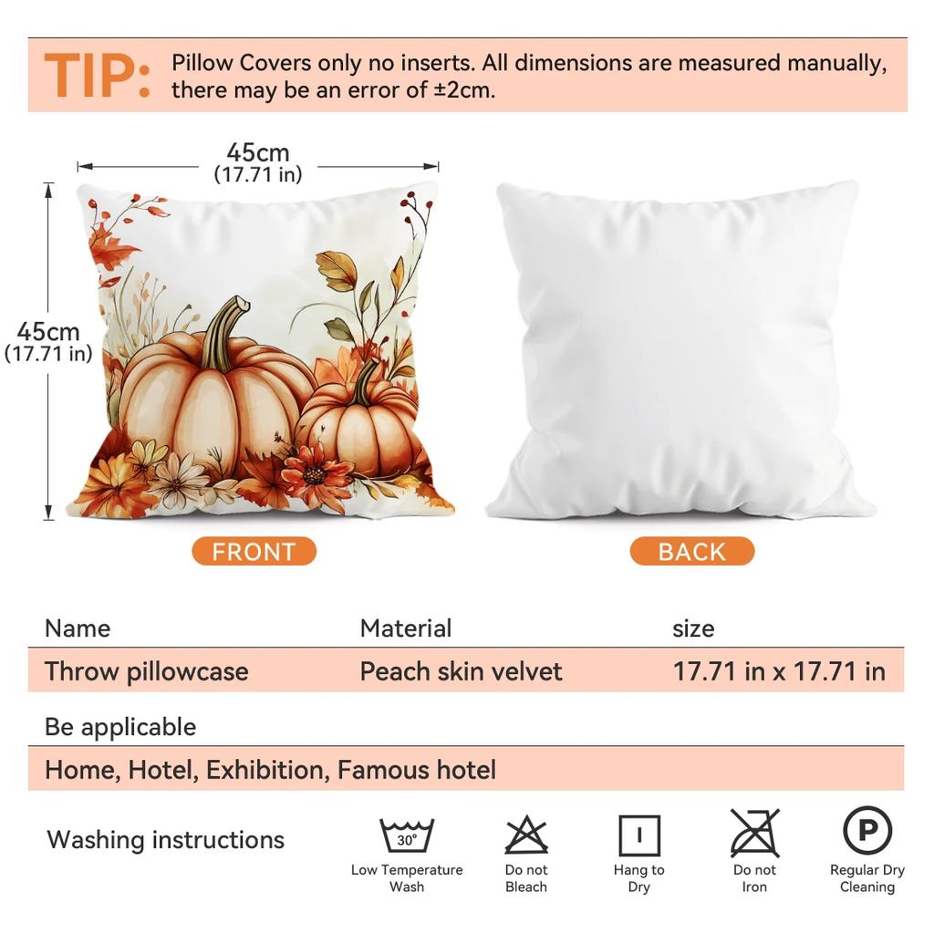 thanksgiving pumpkin sunflower Cushions Pillowcase Cushion Cover Throw Pillow Sofa Decoration Pillowcover Home Car Decor