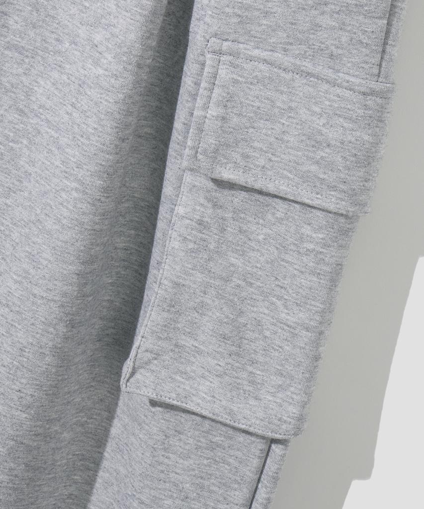 AGOD Single-Pleat Cargo Sweatpants [Gray]