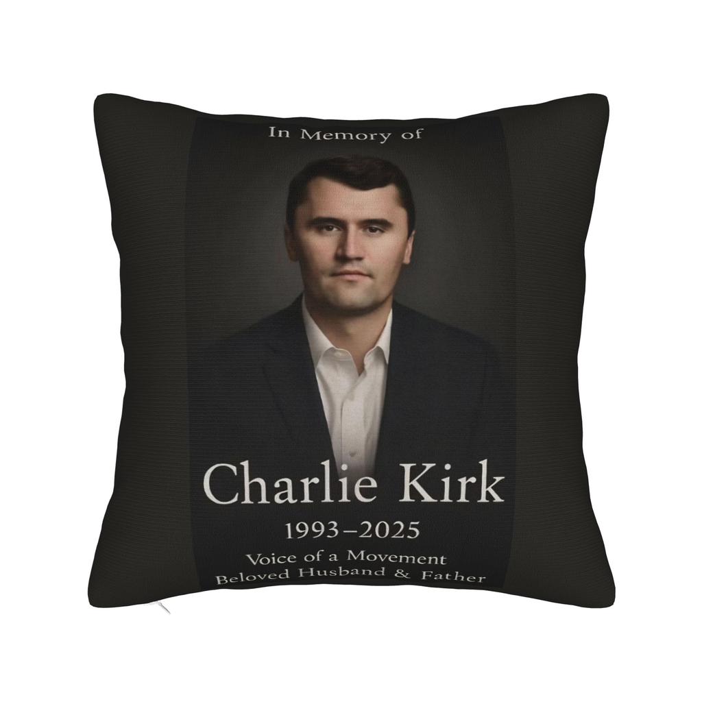 Charlie Kirk Bold Patriotic Stars Pillow Case  Novelty Pillow Cover Custom Pillowcases For Office Car Home Decor
