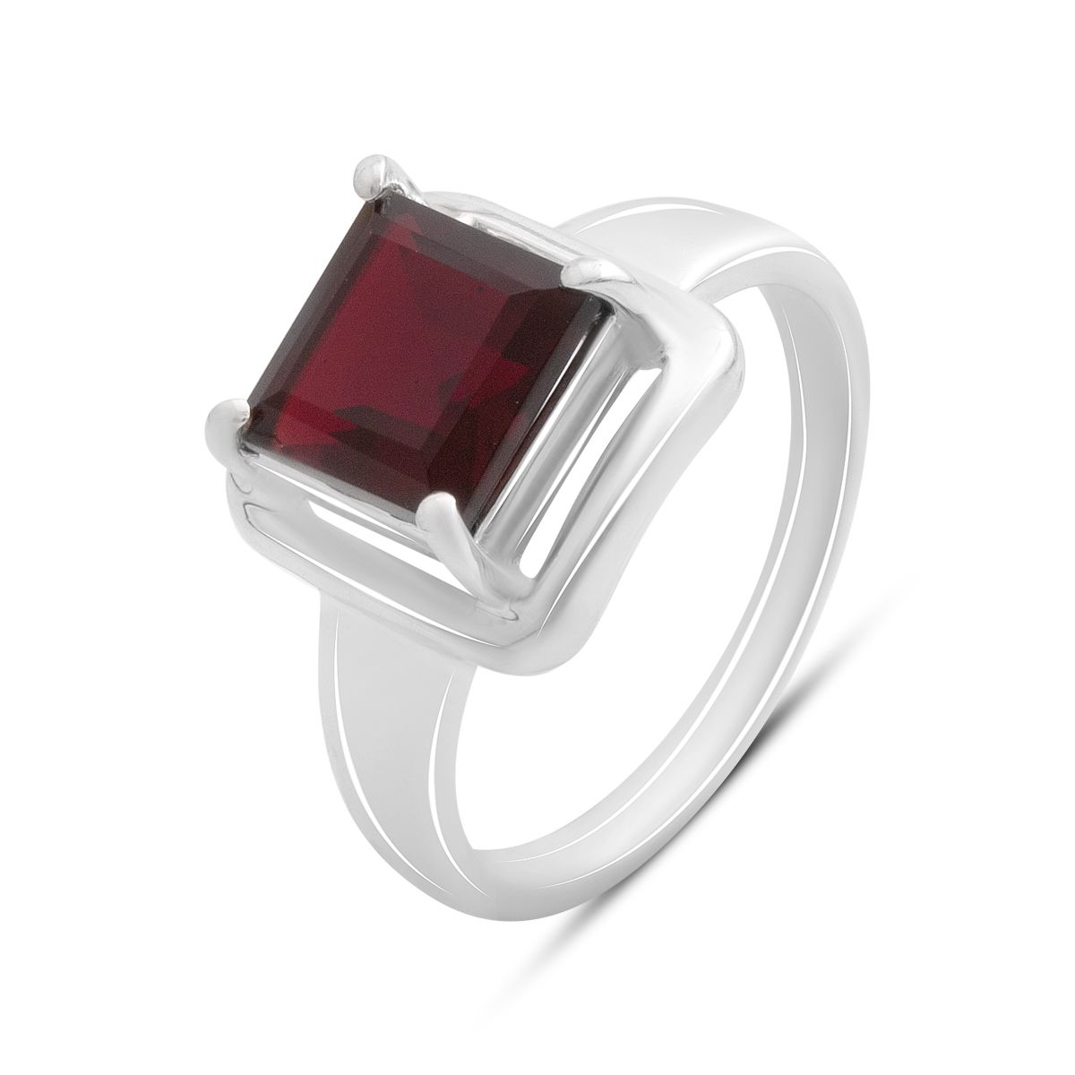 

Серебряное кольцо с искусственным гранатом nano 2.092ct, вес изделия 4,05 гр (60002298) 18.5 темні цукерки apple червоний колір