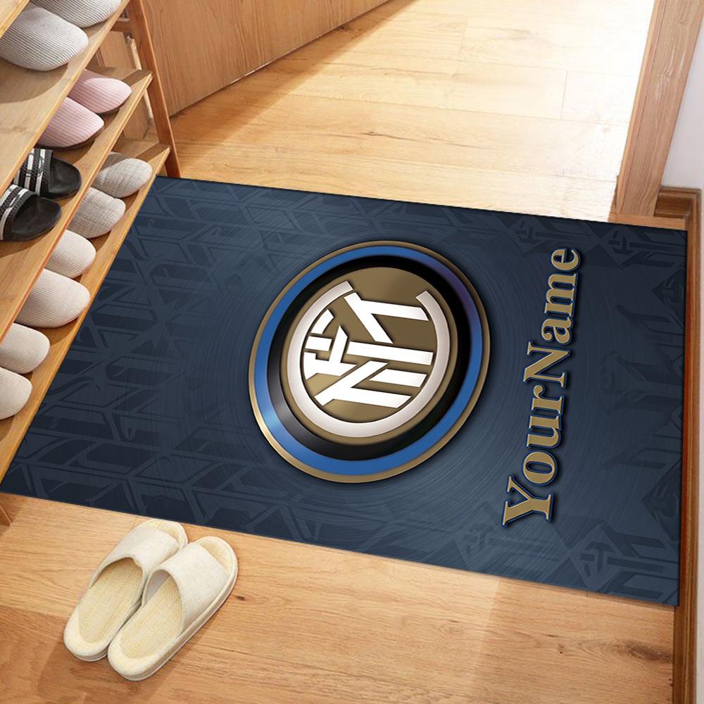 Inter Milan Customized Name Area Rug Design for Entryway Hallway Bedrooms Study room Anti-slip Rug Office home decor Perfect Gift for Women/Men
