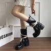 Women's retro not tired feet Martin boots - comfortable soft elastic trend non-slip wear chic hundred outstanding height increase shoes