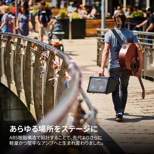 BOSS CUBE Street II Stereo Amplifier, CUBE-ST2 BK, Battery-Powered, Lightweight, 10W Max Output, Portable, Perfect for Street Performances, Talk Event