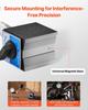 Dial Test Indicator with Magnetic Flexible Base Stand, 0.03 Mm Accuracy, 0-25.4mm Range, Fine Adjustable Long Arm, Professional for Machine Set-Up,