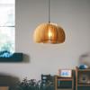 Japanese Style Simple Pumpkin Linden Wood Light Bar Balcony Bedroom Dining Room Chandelier Lamps E27AC110V 220V