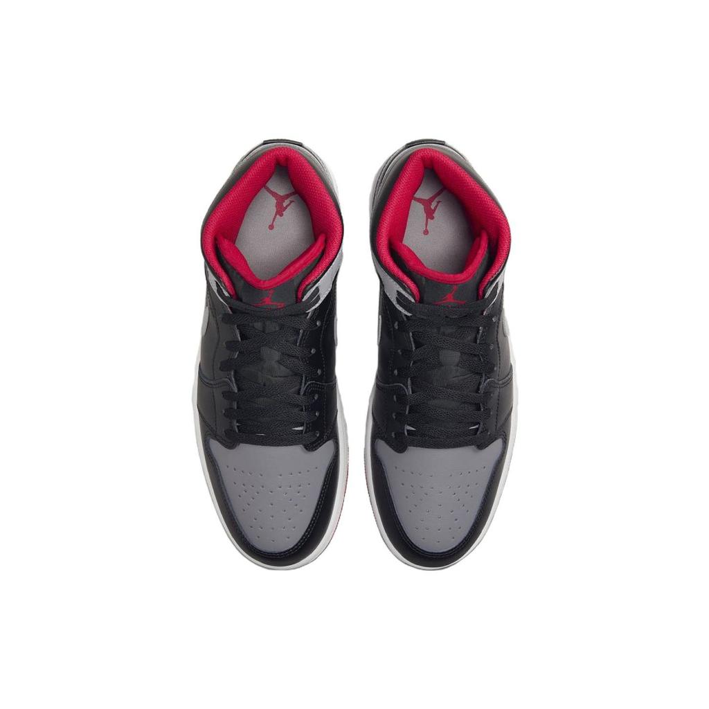 Air Jordan 1 Mid Bred Shadow Męskie Sneakersy Szare Czarne Cementowo-Szare DQ8426-006