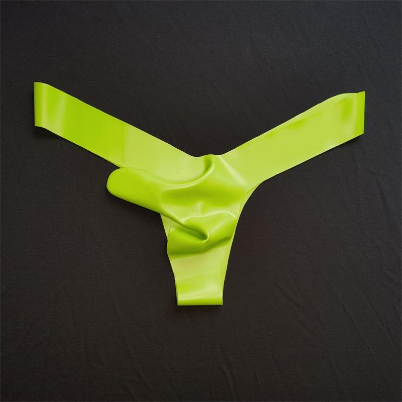 Elephant Nose Men's Latex Underwear Rubber Sexy Exotic Lingerie See-Through Thongs Ropa Interior Hombre Male Briefs Nightwear
