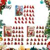 Christmas Party Gift Red Bird Advent Calendar, 24-Day Countdown Set with Holiday Toy Ornaments, 2D Acrylic Tree Hanging Decor, for