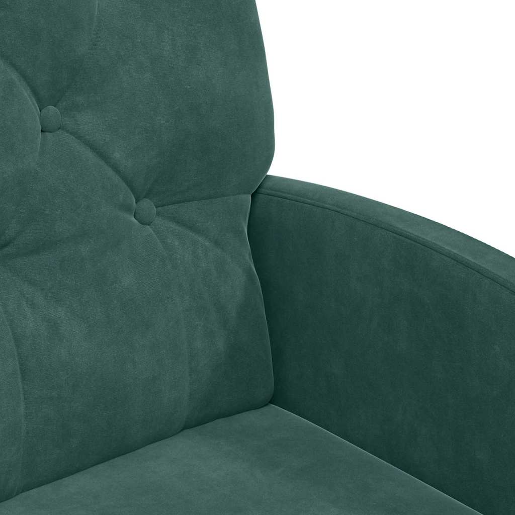 Dining Chairs with Casters 2 pcs Dark Green 58 x 67 x 97 cm