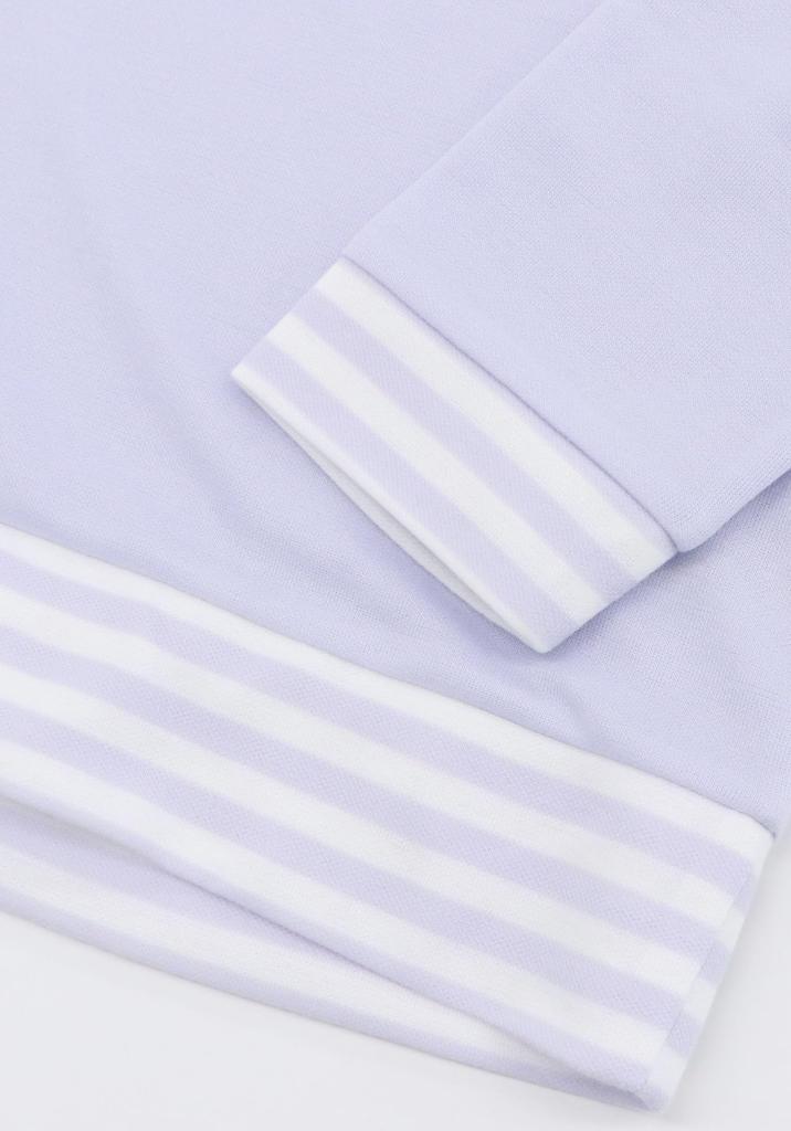 Kaituck Family Sumikkogurashi Kids' Pajamas, Long Sleeve, Striped, Layered Style, Spring/Autumn, Green/Purple, 130cm, 140cm, 150cm (130cm, Purple)