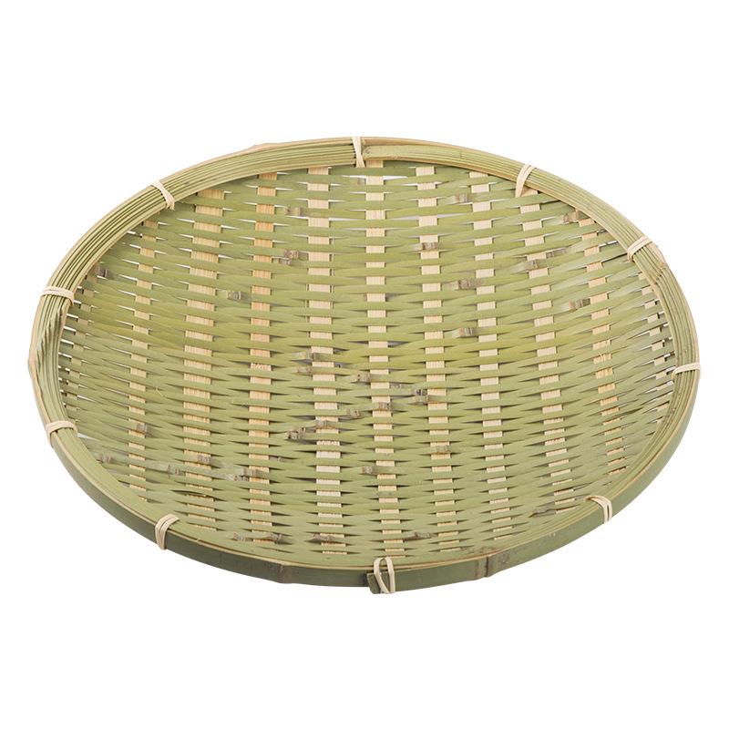 Set di cestini intrecciati in bambù fatti a mano: Setaccio, Contenitore, Piatto da Frutta, Vassoio per Snack, Design Rotondo da Setaccio in Stile Rustico
