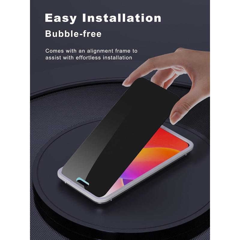 iPhone 16 Pro Max Screen Protector (6.9 Inches), [Top 9H Drop Resistant], Anti-fingerprint, No Bubbles, HD Transparent