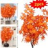 Thanksgiving Day Artificial Maple Tree Branches Realistic Fall Foliage Decor with Orange Leaves Durable Plastic Seasonal Display