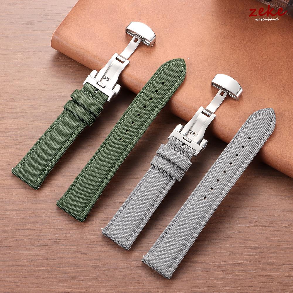 Quick Release Nylon Sailcloth Watch Strap 20mm 22mm Butterfly Buckle Band for Omega for Seiko Watchband Men's and Women's Belt