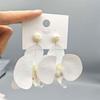 Simulated Flower Butterfly Orchid Earrings Korean Style Flower Drop Earrings Flower Earrings  Women