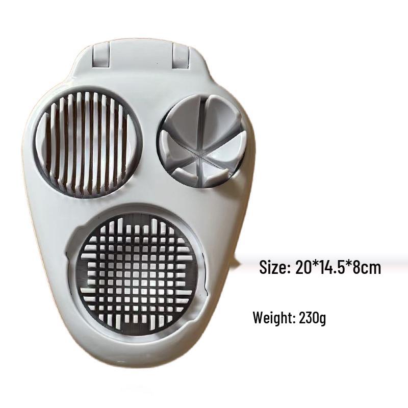 Three-in-One Egg Slicer and Crusher - Kitchen Essential White