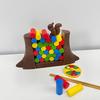 Children's Tabletop Game Chess Squirrel Pushing Wooden Pile Puzzle Toy