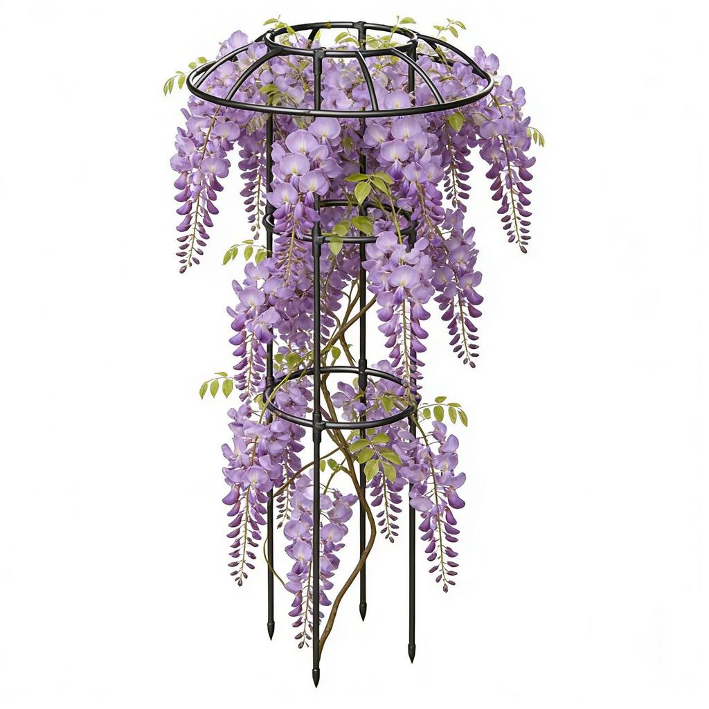 Umbrella Frame Climbing Vine Frame Rose Iron Wire Tower Frame Garden Grid Frame Decorative Vertical Climbing Plants Support
