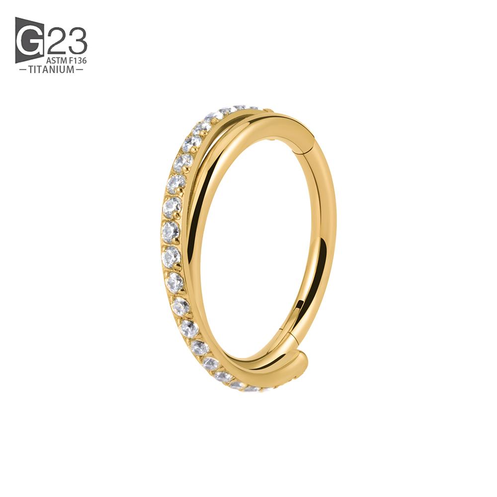 G23 Titanium Implant Grade Hinged Seamless Earrings Clicker Hoop Ring for Cartilage Helix Rook Septum Daith Tragus Conch
