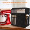 Stand Mixer Cover with Detachable Appliance Sliding Mat Compatible for 5/4.5 Quart Tilt Mixer with Multiple Pocket for Kitchen