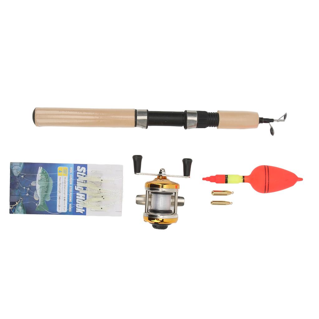 Ice Fishing Rod and Reel Combo Fishing Pole Kit with Jigs Bobber Ice Fishing Gear Set for Freshwater Saltwater