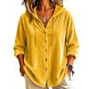Cardigan con cappuccio in velluto a coste da donna a maniche lunghe monopetto vestibilità larga cappotto autunno inverno
