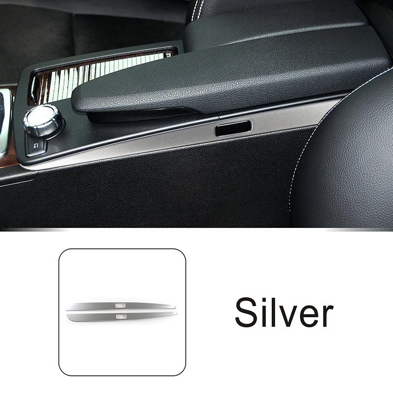Car Center Console Armrest Box Both Side Trim Strips Carbon Fiber Pattern Accessories For Mercedes Benz C Class W204 2011-2013