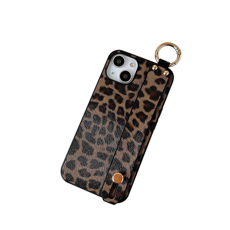 Wristband Mobile Phone Case for IPhone16promax Leopard Print for Apple 15X Personalized XR Trend 8plus