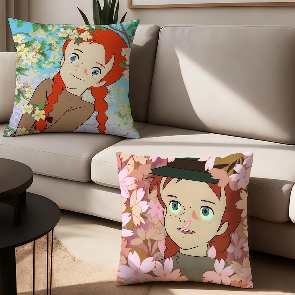 Anime Anne with an E Pillow Case Office Cushions Suitable For Sofa Car Bedroom Decorative Cushion Cover