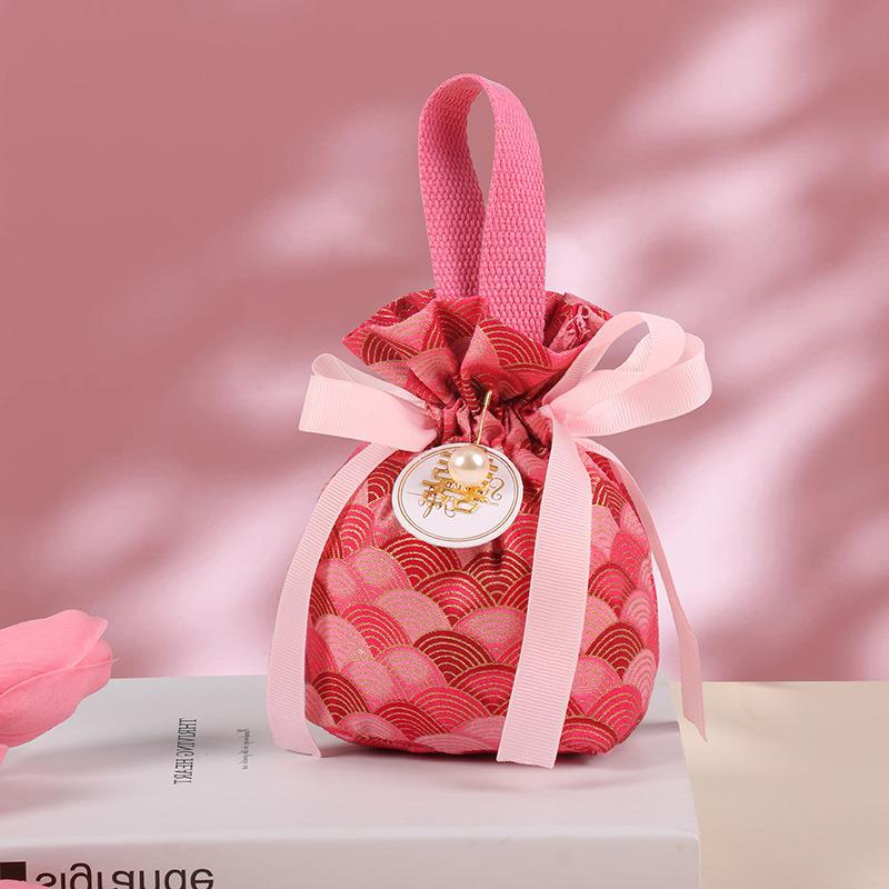 Luxury Chinese Style Wedding Candy Drawstring Bag